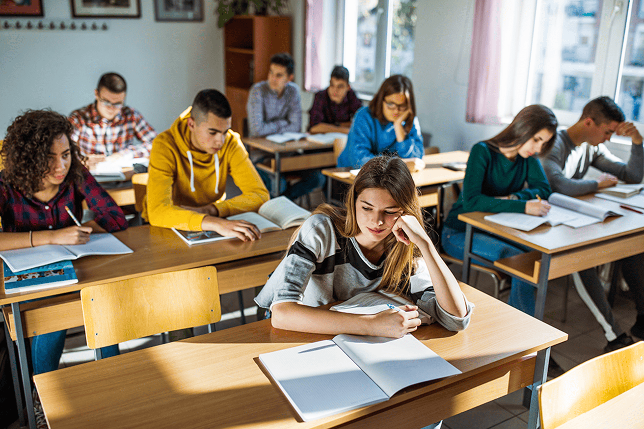 Teenagers in a classroom